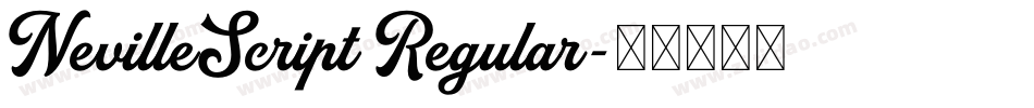 NevilleScript Regular字体转换